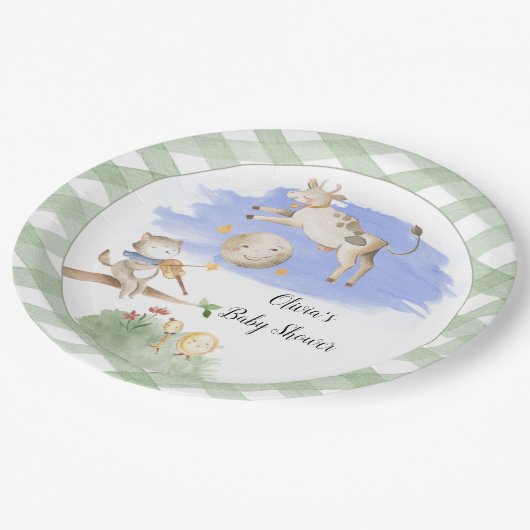 Borden voor baby shower van moedergans papieren bordje (Gekanteld)