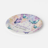 Borden voor Baby shower van vlinder Papieren Bordje (Gekanteld)