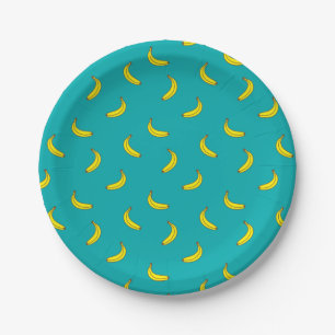 Borden voor Banaanpatroonpapier Papieren Bordje