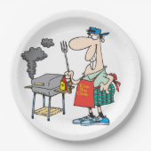 Borden voor barbecuespapier papieren bordje (Voorkant)