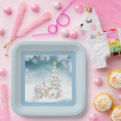 Borden voor Beer kerstpapier, polair Papieren Bordje (Feest)