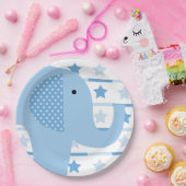 Borden voor blauw olifantenpapier papieren bordje (Feest)