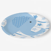 Borden voor blauw olifantenpapier papieren bordje (Gekanteld)