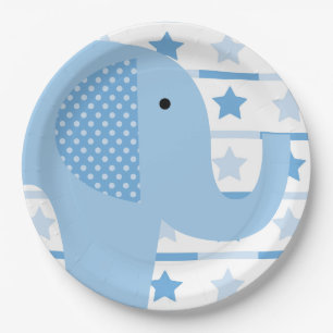 Borden voor blauw olifantenpapier papieren bordje