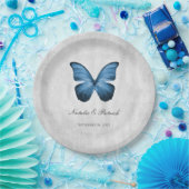 Borden voor blauwe vlinderbruiloft papieren bordje (Feest)