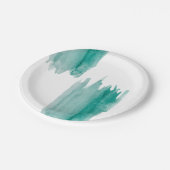 Borden voor blauwgroen Waterverf Papieren Bordje (Gekanteld)