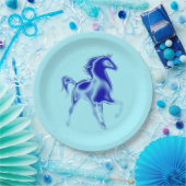 Borden voor blauwpaardenpapier Aangepaste kleuren Papieren Bordje (Feest)