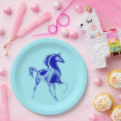 Borden voor blauwpaardenpapier Aangepaste kleuren Papieren Bordje (Feest)