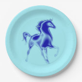 Borden voor blauwpaardenpapier Aangepaste kleuren Papieren Bordje (Voorkant)