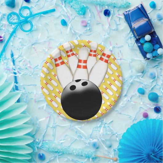 Borden voor Bowlingpapier Papieren Bordje (Feest)
