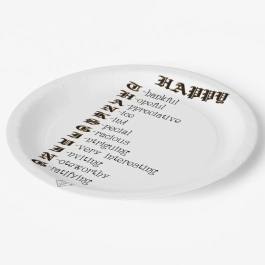 Borden voor briefpapier van de Thanksgiving Papieren Bordje (Gekanteld)