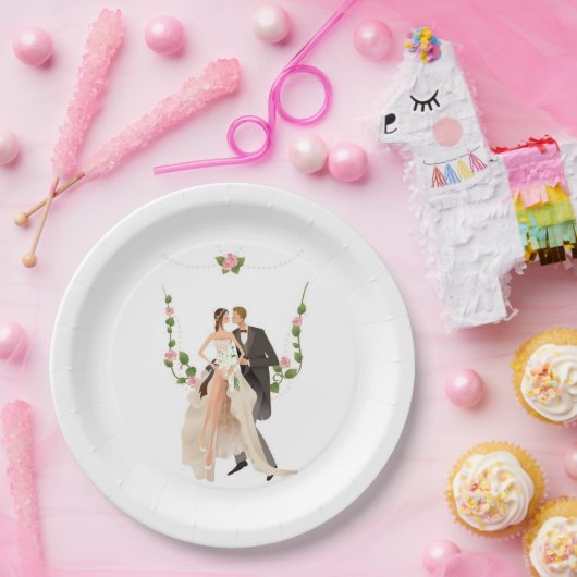 Borden voor bruiloft papieren bordje (Feest)