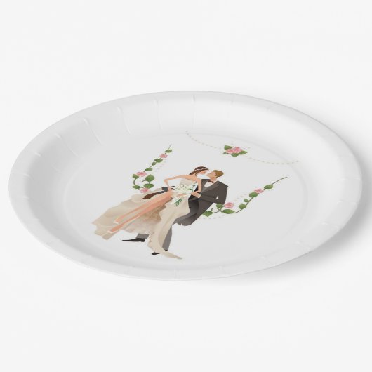 Borden voor bruiloft papieren bordje (Gekanteld)