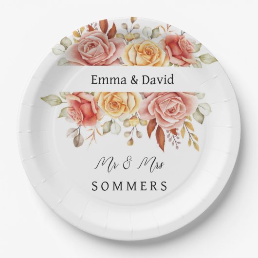 Borden voor bruiloft papieren bordje (Voorkant)