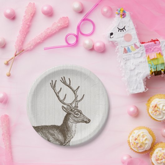 Borden voor buck Deer Paper Papieren Bordje (Feest)