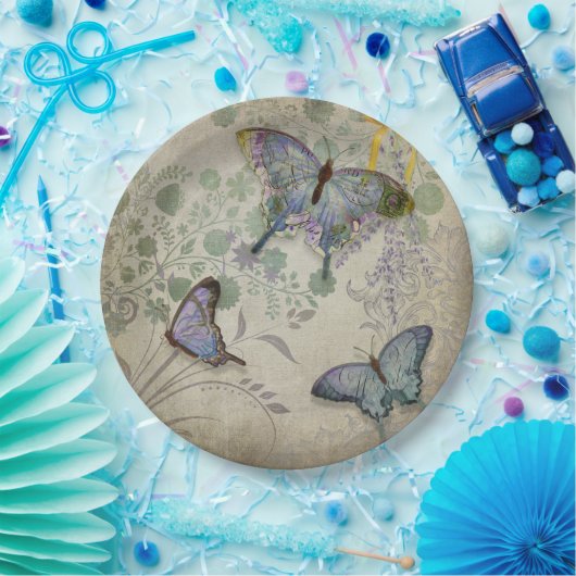 Borden voor butterfly-tuinpapier papieren bordje (Feest)