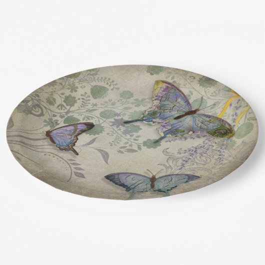 Borden voor butterfly-tuinpapier papieren bordje (Gekanteld)