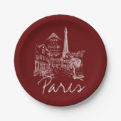 Borden voor café in Parijs Papieren Bordje (Voorkant)