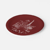 Borden voor café in Parijs Papieren Bordje (Gekanteld)