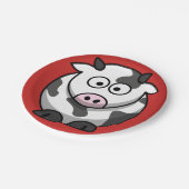 Borden voor cartoon Koe Papieren Bordje (Gekanteld)