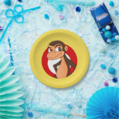 Borden voor cartoon van chimp papieren bordje (Feest)