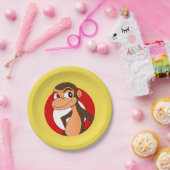Borden voor cartoon van chimp papieren bordje (Feest)