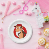 Borden voor cartoon van chimp papieren bordje (Feest)