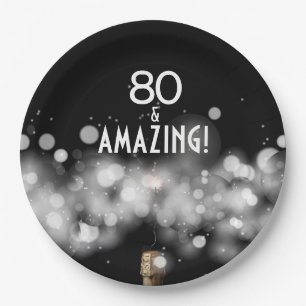 Borden voor champagne en Sparkler 80 en geweldig p Papieren Bordje