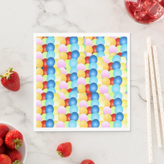 Borden voor Cheerful Balloons Celebration Paper Servet (Insitu)