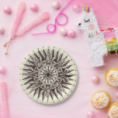 Borden voor compact Roos Papieren Bordje (Feest)