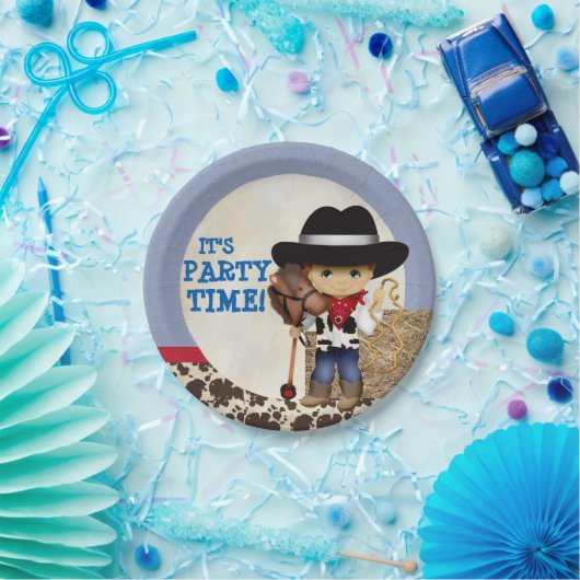 Borden voor cowboypapier papieren bordje (Feest)