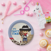 Borden voor cowboypapier papieren bordje (Feest)