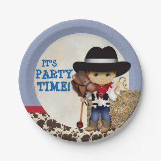 Borden voor cowboypapier papieren bordje