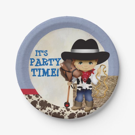 Borden voor cowboypapier papieren bordje (Voorkant)