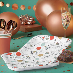 Borden voor crèmebladerendag papieren bordje