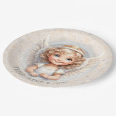 Borden voor Cute Kerstangel Papieren Bordje (Gekanteld)