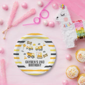 Borden voor de bouw van vrachtwagens op jaarbasis papieren bordje (Feest)