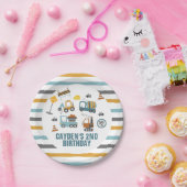 Borden voor de bouw van vrachtwagens op jaarbasis papieren bordje (Feest)