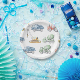 Borden voor de bouw van vrachtwagens op jaarbasis papieren bordje