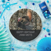 Borden voor de Camojager Happy Birthday Name Papieren Bordje (Feest)