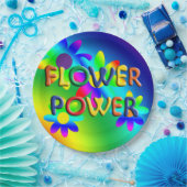 Borden voor de Hippie Flower Power Party Papieren Bordje (Feest)