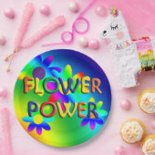 Borden voor de Hippie Flower Power Party Papieren Bordje (Feest)