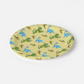 Borden voor dinosauruspapier papieren bordje (Gekanteld)
