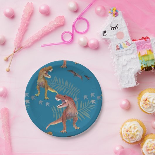 Borden voor dinosauruspapier papieren bordje (Feest)