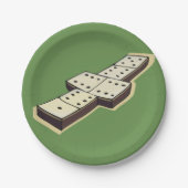 Borden voor Domino-papier Papieren Bordje (Voorkant)