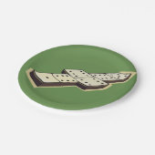 Borden voor Domino-papier Papieren Bordje (Gekanteld)