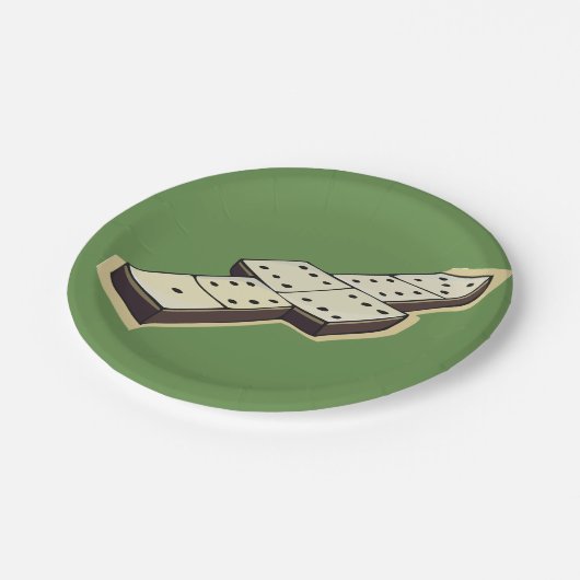 Borden voor Domino-papier Papieren Bordje (Gekanteld)
