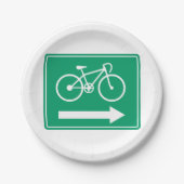 Borden voor draairichting pijlpapier papieren bordje (Voorkant)