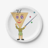 Borden voor driehoekig hoofdtekenpapier papieren bordje (Voorkant)