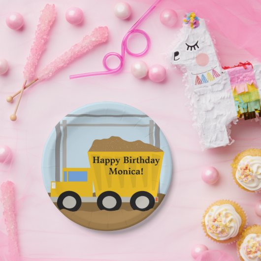 Borden voor driftig vrachtwagenpapier papieren bordje (Feest)